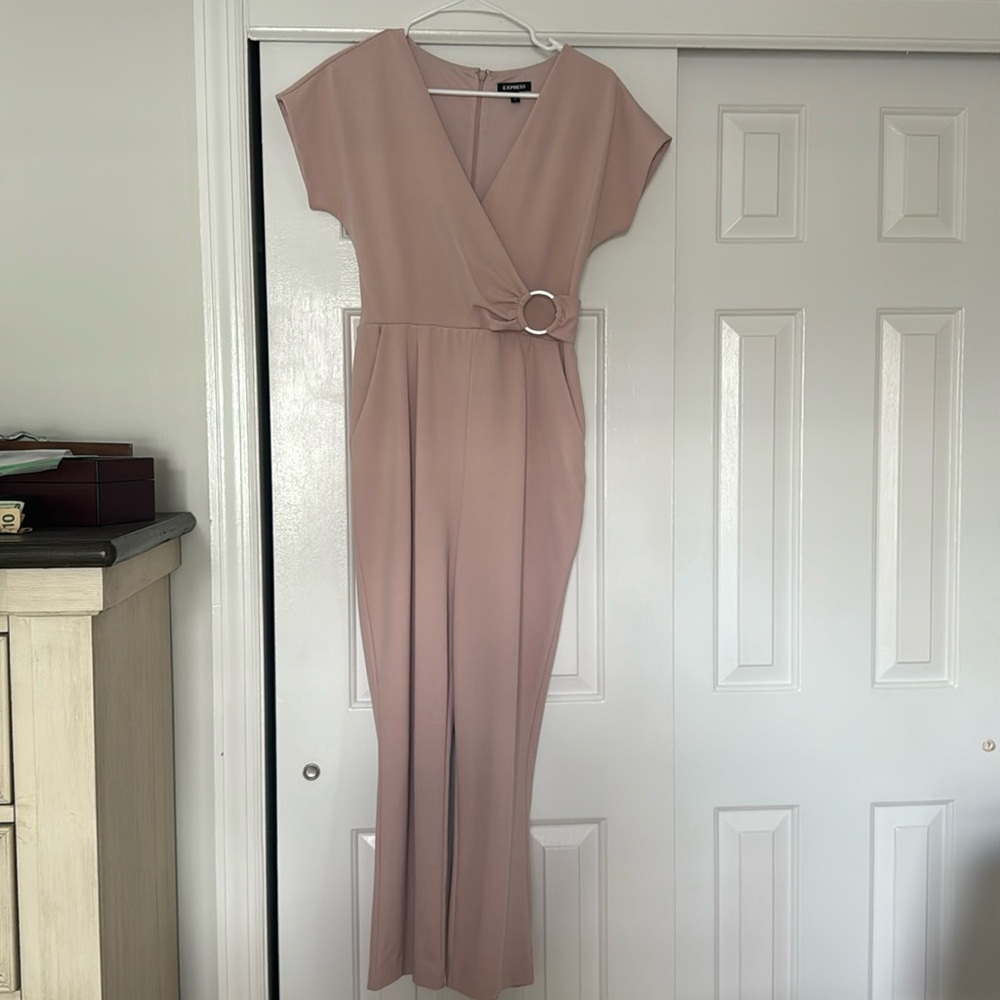 Express blush pink jumpsuit with keyhole